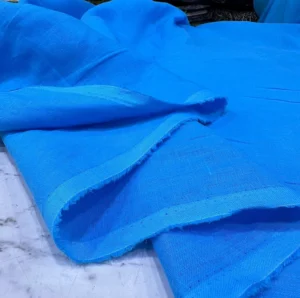 Gökyüzü Mavisi Ham Keten Kumaş