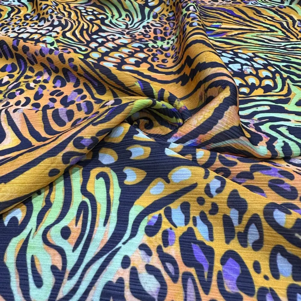 Desenli Saten Kumaş