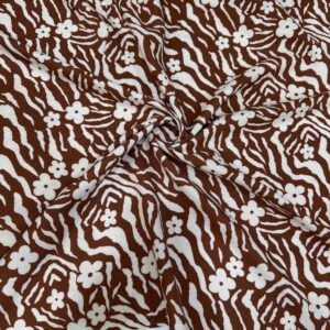 Kahverengi Desenli Viskon