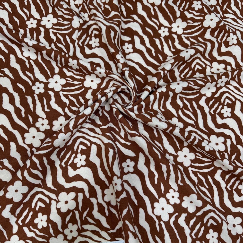 Kahverengi Desenli Viskon Kahverengi Desenli Viskon