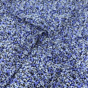 Mavi Çıtır Desen Viskon Kumaş