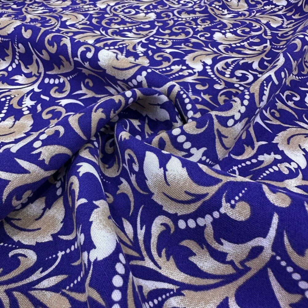 Mavi Desenli Viskon Kumaş Mavi Desenli Viskon Kumaş