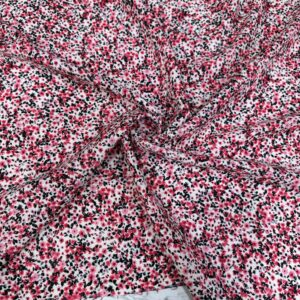 Pembe Çıtır Desen Viskon Kumaş