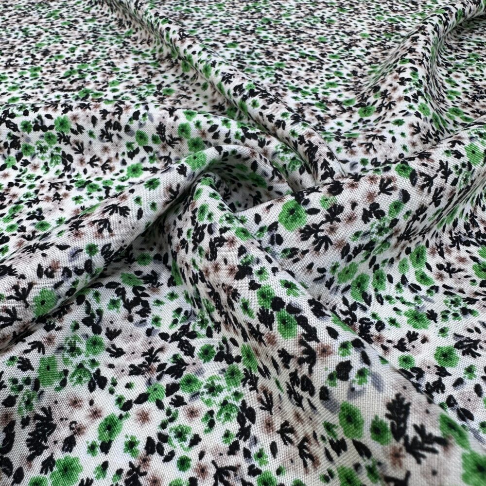 Yeşil Çıtır Desen Viskon Kumaş Yeşil Çıtır Desen Viskon Kumaş