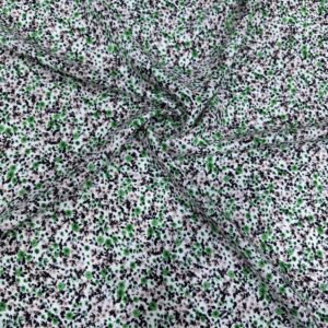 Yeşil Çıtır Desen Viskon Kumaş