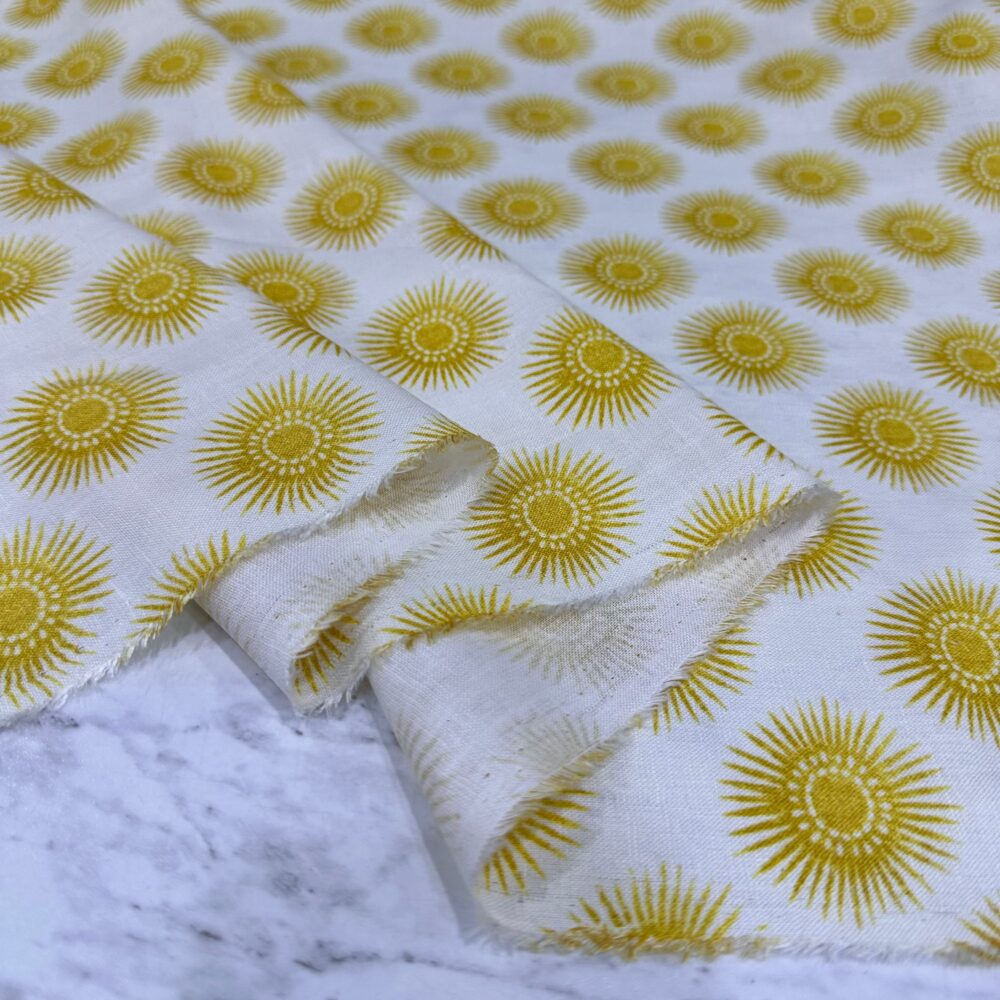 Desenli Ham Keten Kumaş