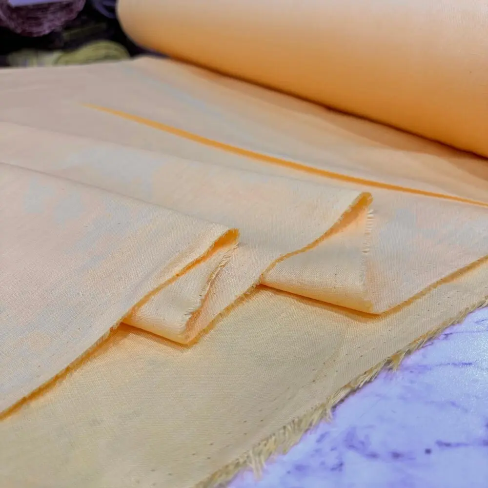 Yavruağzı Renk Ham Keten Kumaş