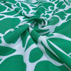 Yeşil Desenli Viskon Kumaş Yeşil Desenli Viskon Kumaş