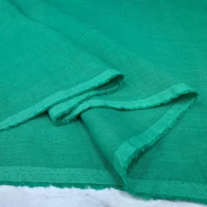 Yeşil Renk Ham Keten Kumaş