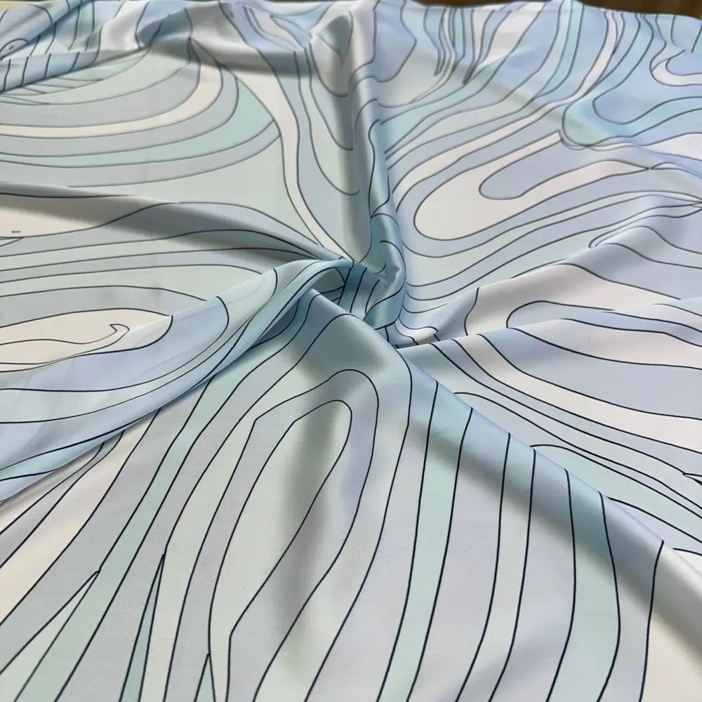 Pastel Tonlu Özel Tasarım Saten Kumaş