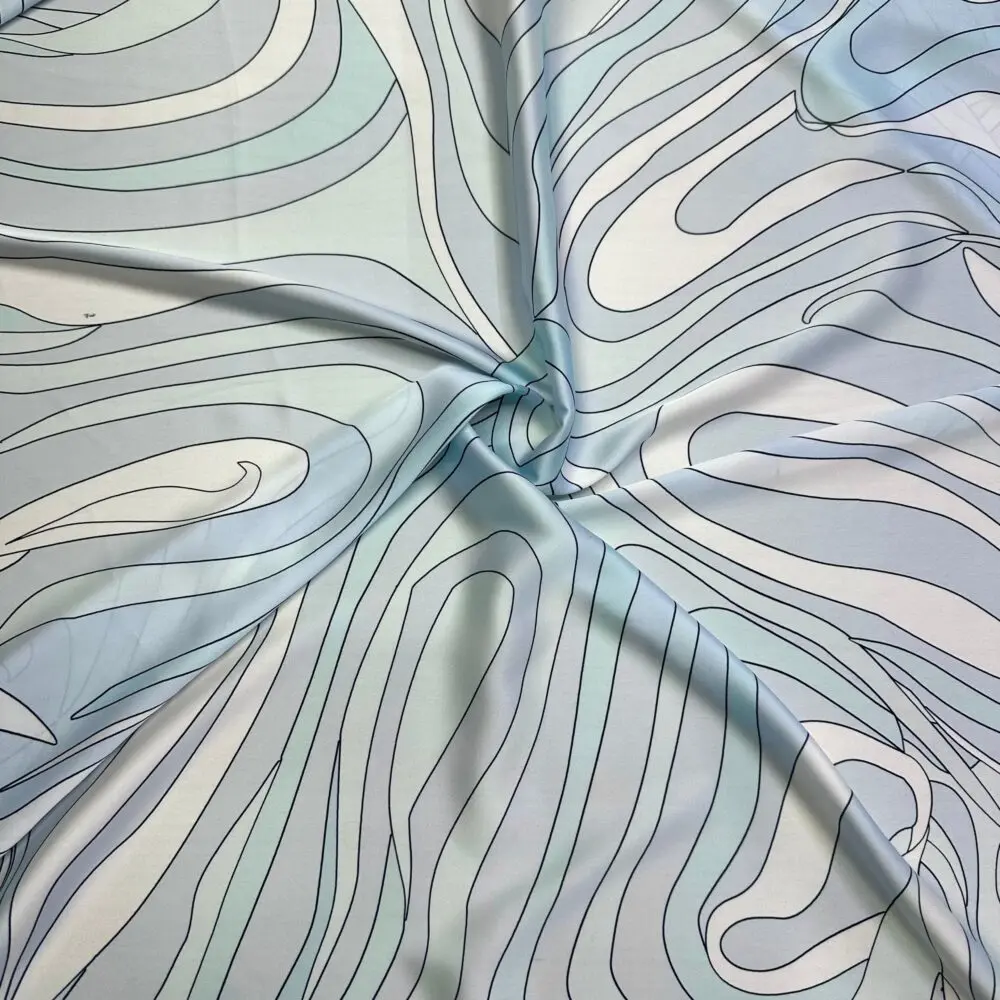 Pastel Tonlu Özel Tasarım Saten Kumaş