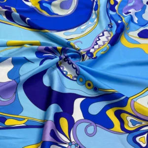 Retro Desen Özel Tasarım Saten Kumaş