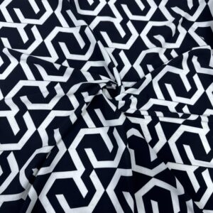 Siyah Geometrik Desen Tensel Kumaş