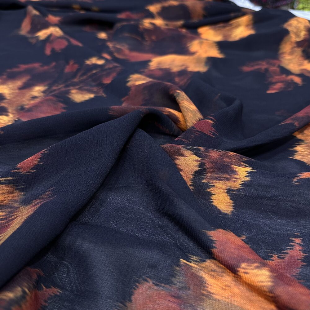 Batik Desenli Şifon Kumaş