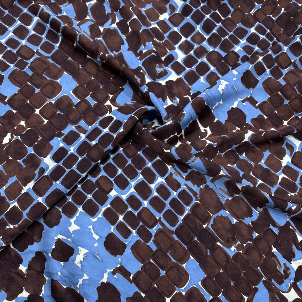 Desenli İpek Saten Kumaş