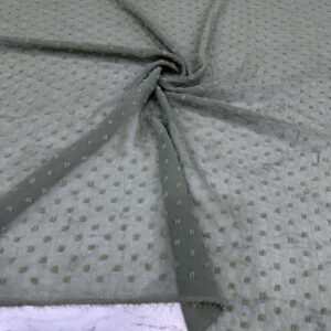 Mint Yeşili Ponponlu Şifon Kumaş