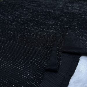 Siyah Simli Pilise Kumaş