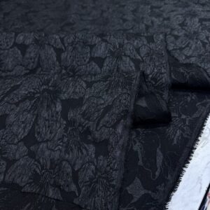 Siyah Brokar Kumaş