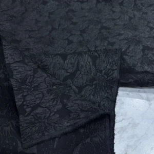 Siyah Brokar Kumaş