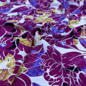 Pembe Desenli Pamuk Viskon Kumaş