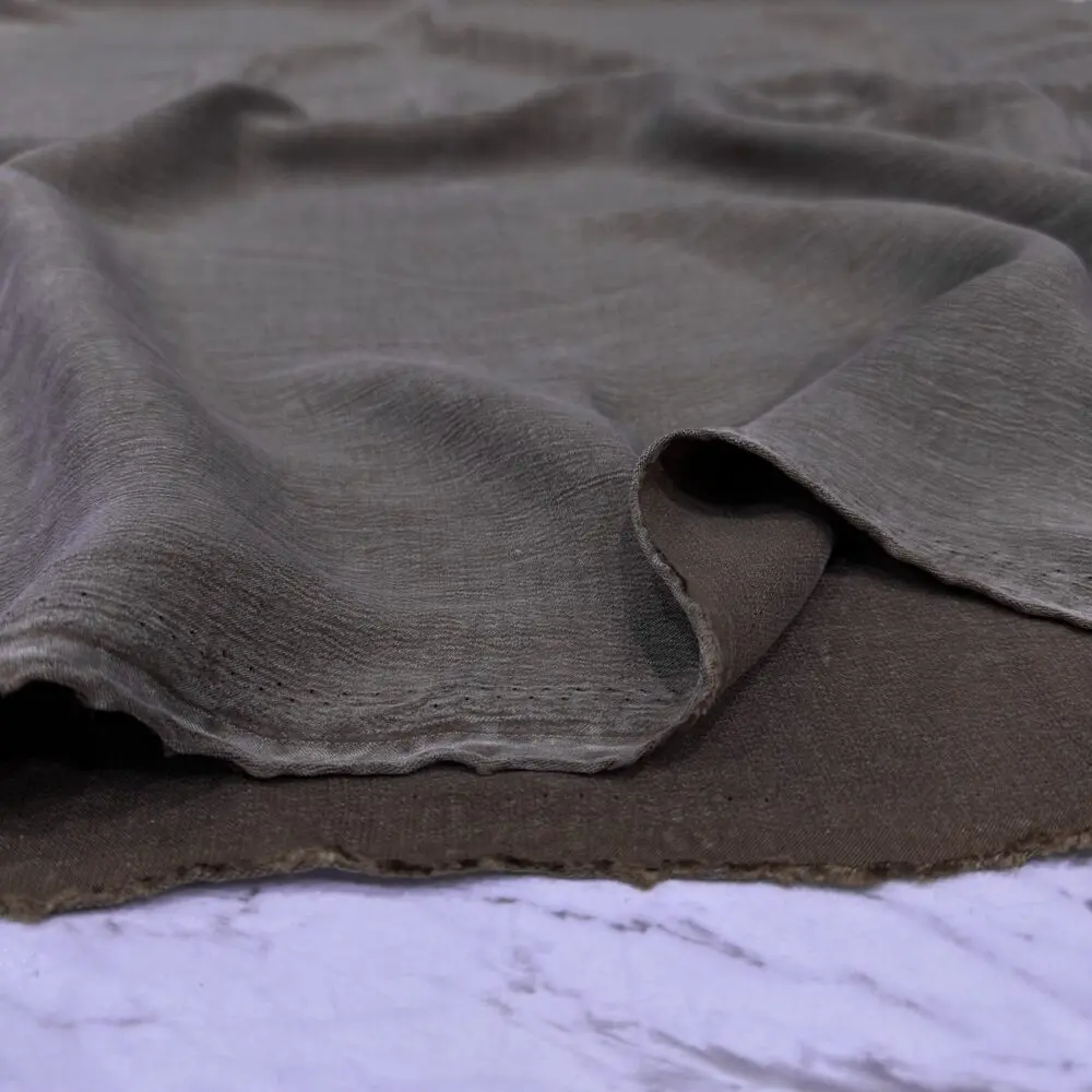 Toprak Tonu İpek Cupra Kumaş