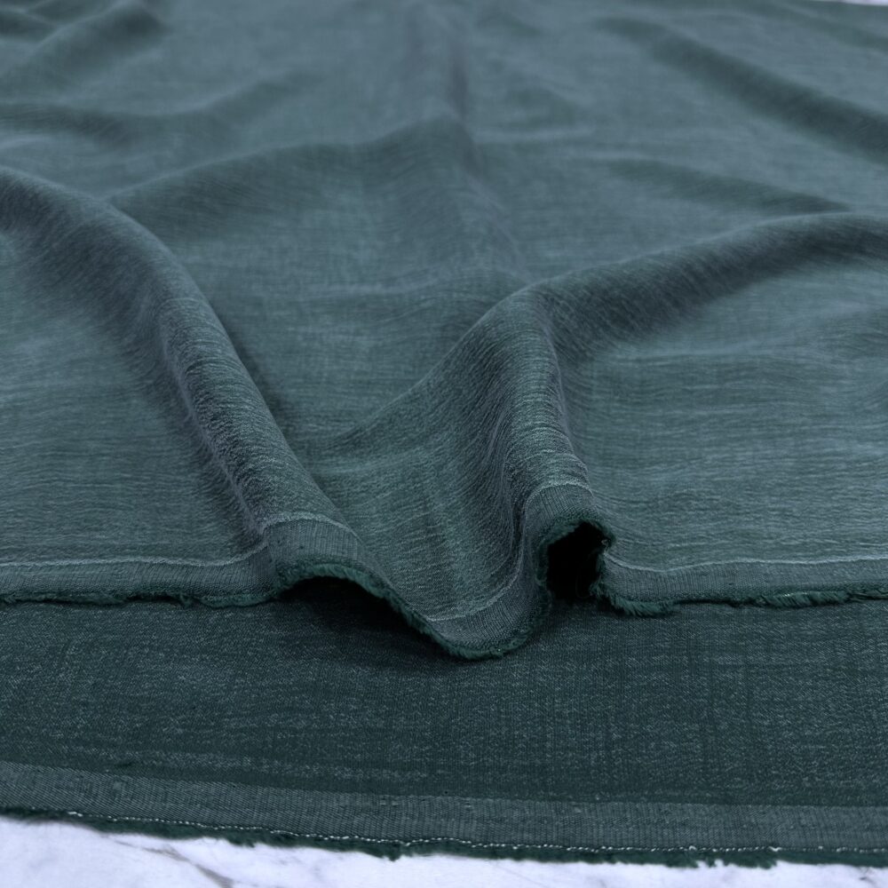 Petrol Yeşili İpek Cupra Kumaş