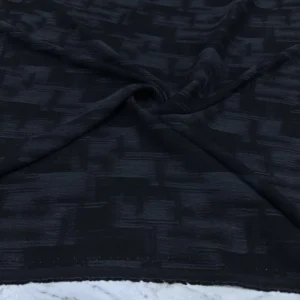 Siyah Desenli İpek Cupra Kumaş
