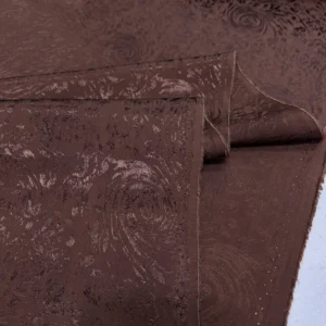 Kahve Desenli Jakar Kumaş