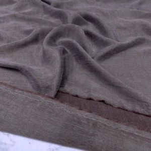 Kahve Desenli İpek Cupra Kumaş