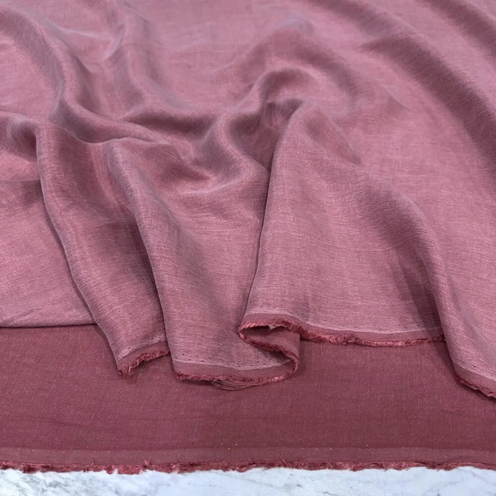 Pembe Desenli İpek Cupra Kumaş Pembe Desenli İpek Cupra Kumaş